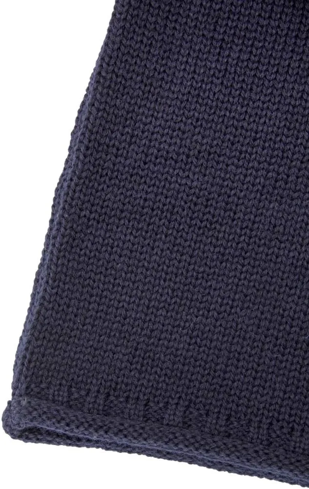 Aran Crafts Mens Plain Curl Neck Long Sleeve Sweater (100% Wool)