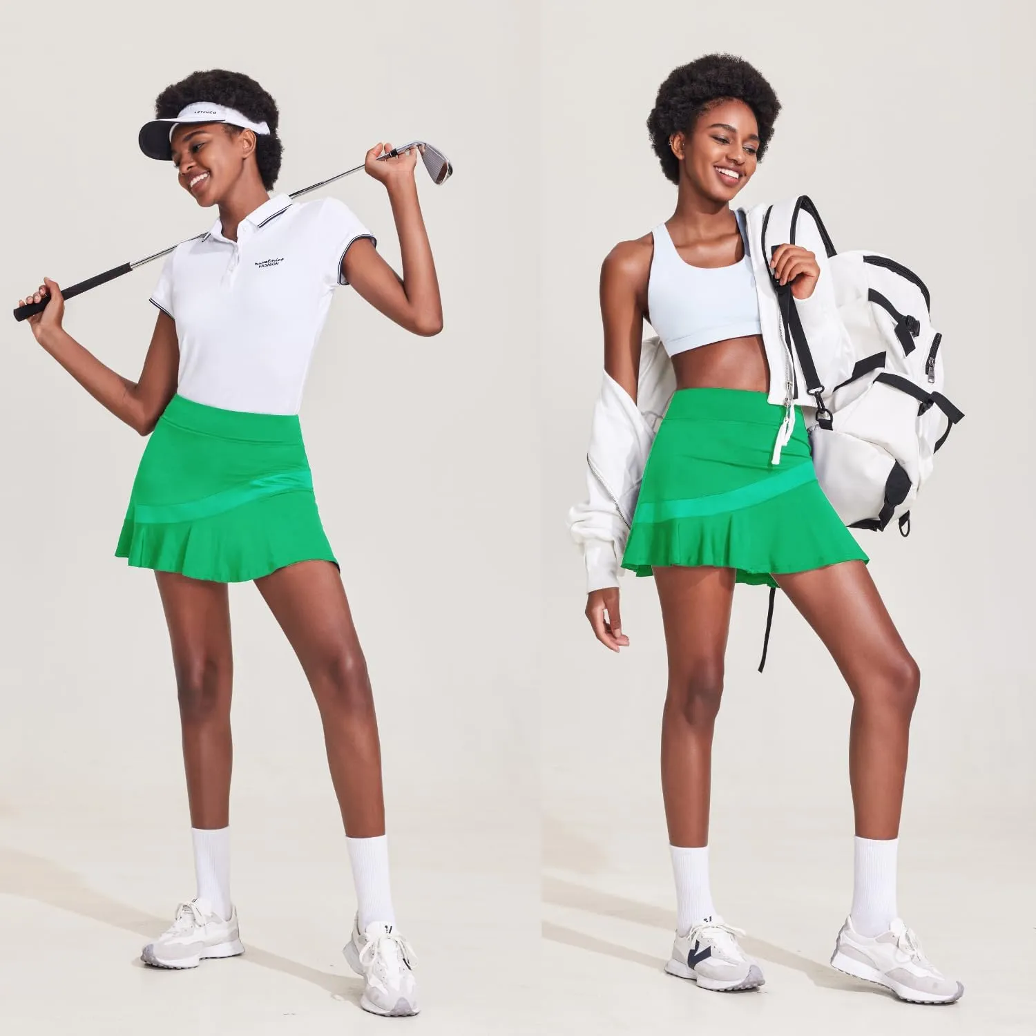 Ekouaer Tennis Skirts for Women Pleated Athletic Golf Skorts Skirt with Shorts Pockets Lightweight Running Workout Skirt