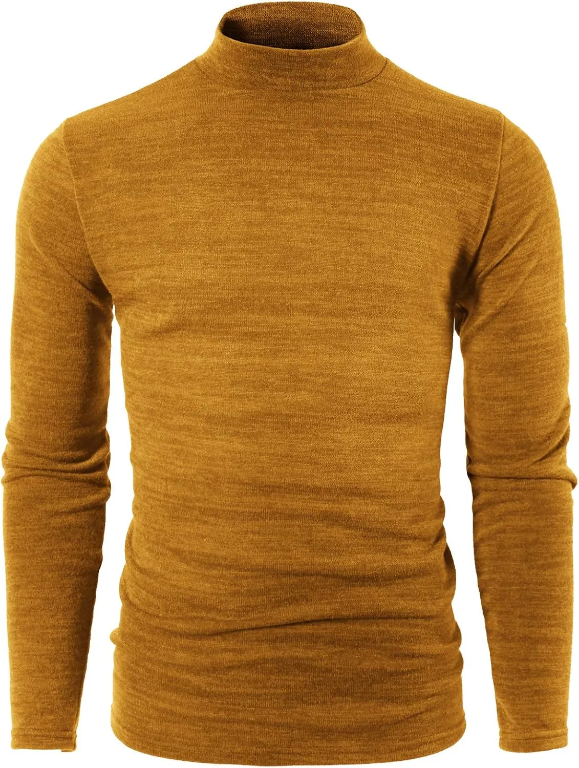H2H Mens Lightweight Slim Fit Turtleneck Pullover Casual Long Sleeve