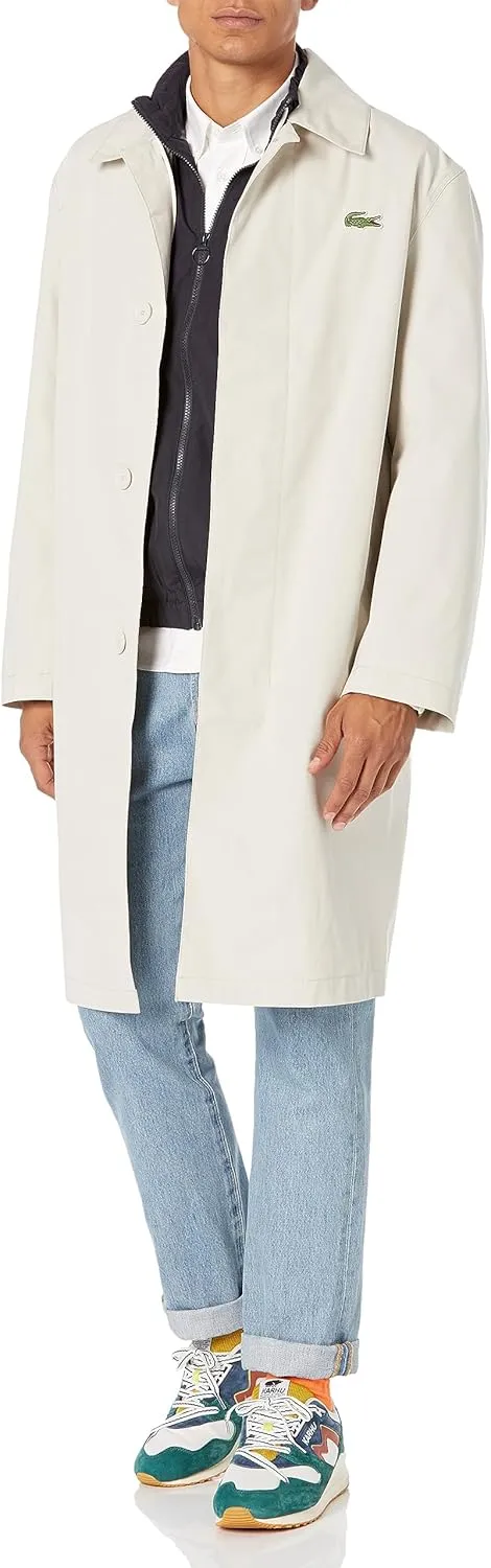 Lacoste Men's Front Pocket Trench Coat