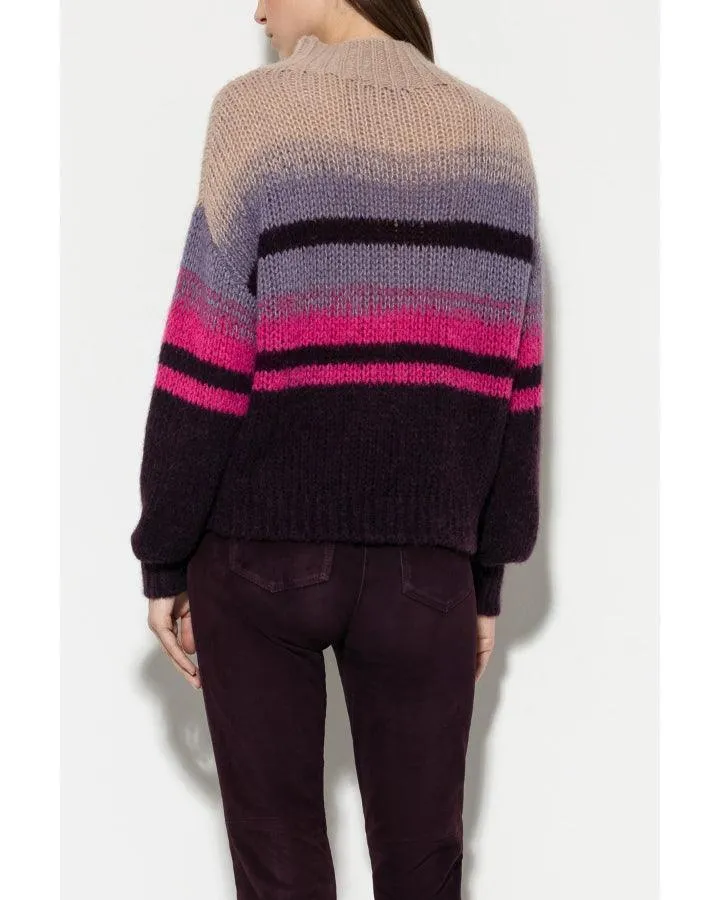 Luisa Cerano Fancy Stripe Alpaca Sweater