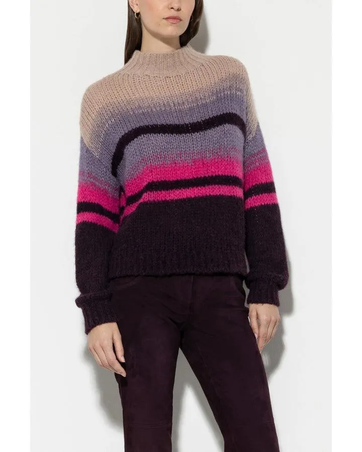 Luisa Cerano Fancy Stripe Alpaca Sweater
