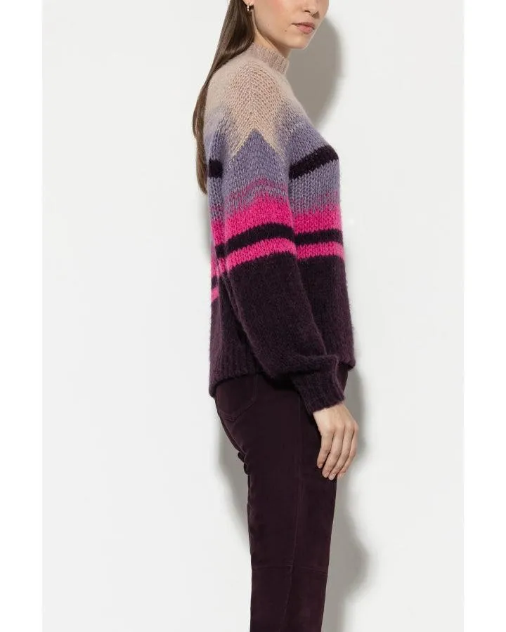 Luisa Cerano Fancy Stripe Alpaca Sweater