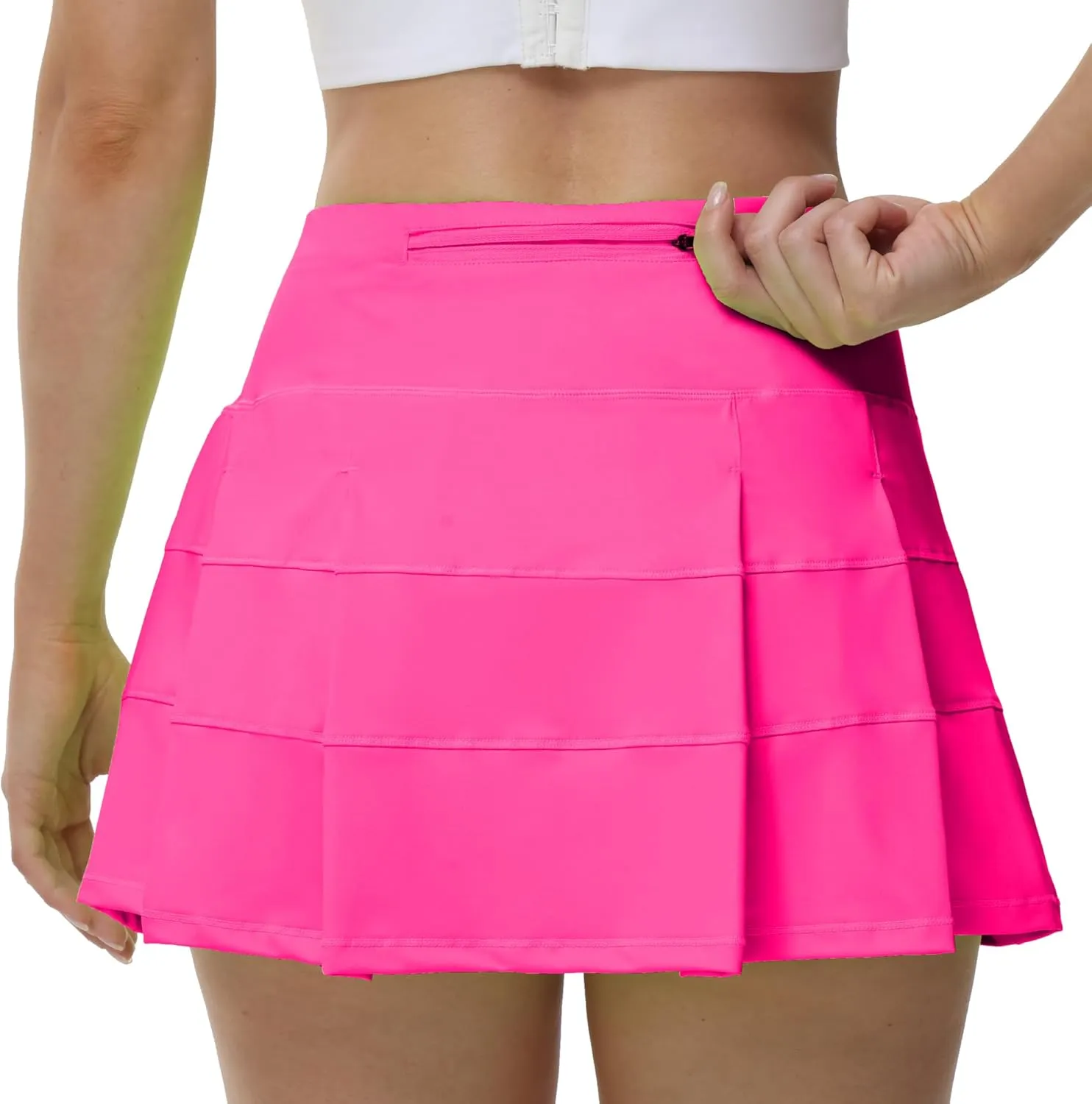 MCEDAR Pleated Tennis Skirt for Women with Pockets Women's High Waisted Athletic Golf Skorts Skirts Running Workout Shorts