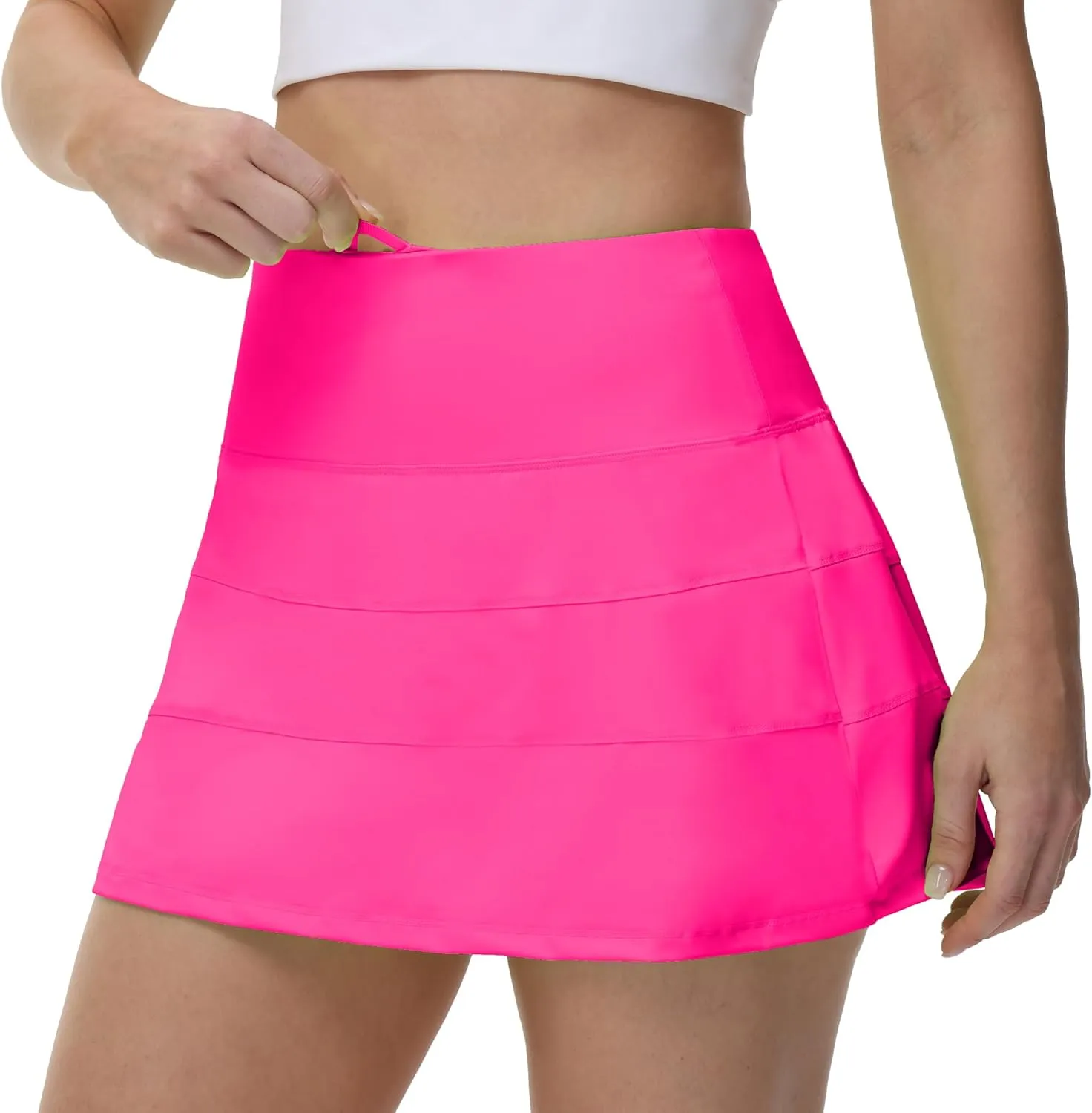 MCEDAR Pleated Tennis Skirt for Women with Pockets Women's High Waisted Athletic Golf Skorts Skirts Running Workout Shorts