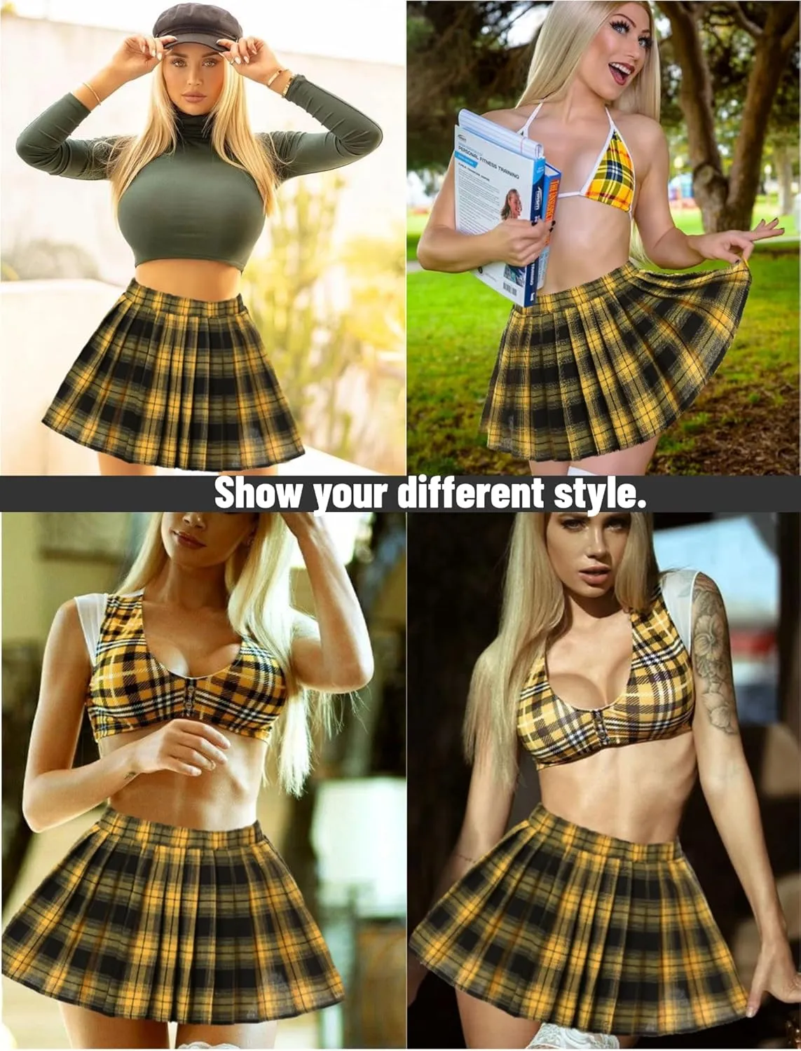 Mini Skirt Skater A-line Pleated Skirts for Women Sexy Club Y2k Skirt Elastic Waist School Girl Skirt
