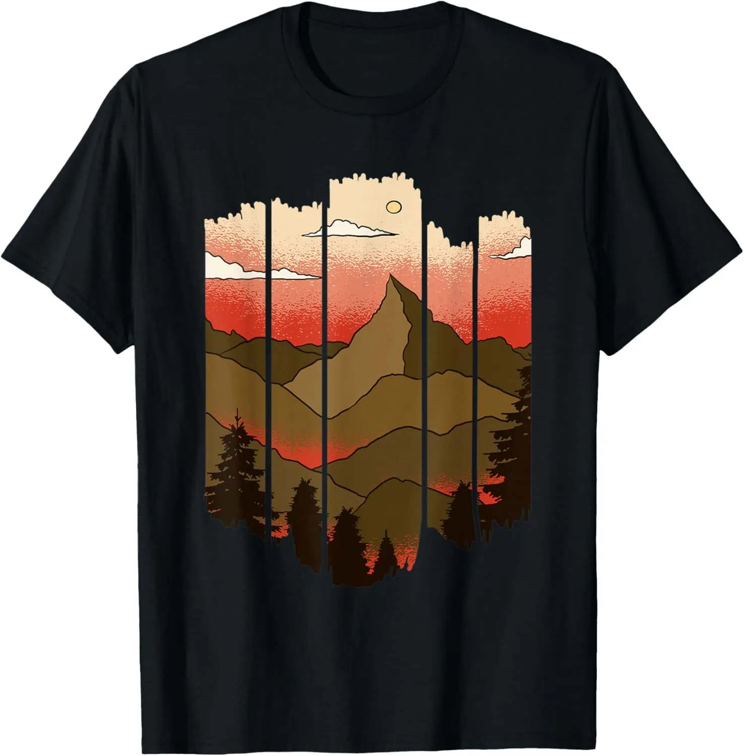Nature mountain landscape artistic graphic T-Shirt