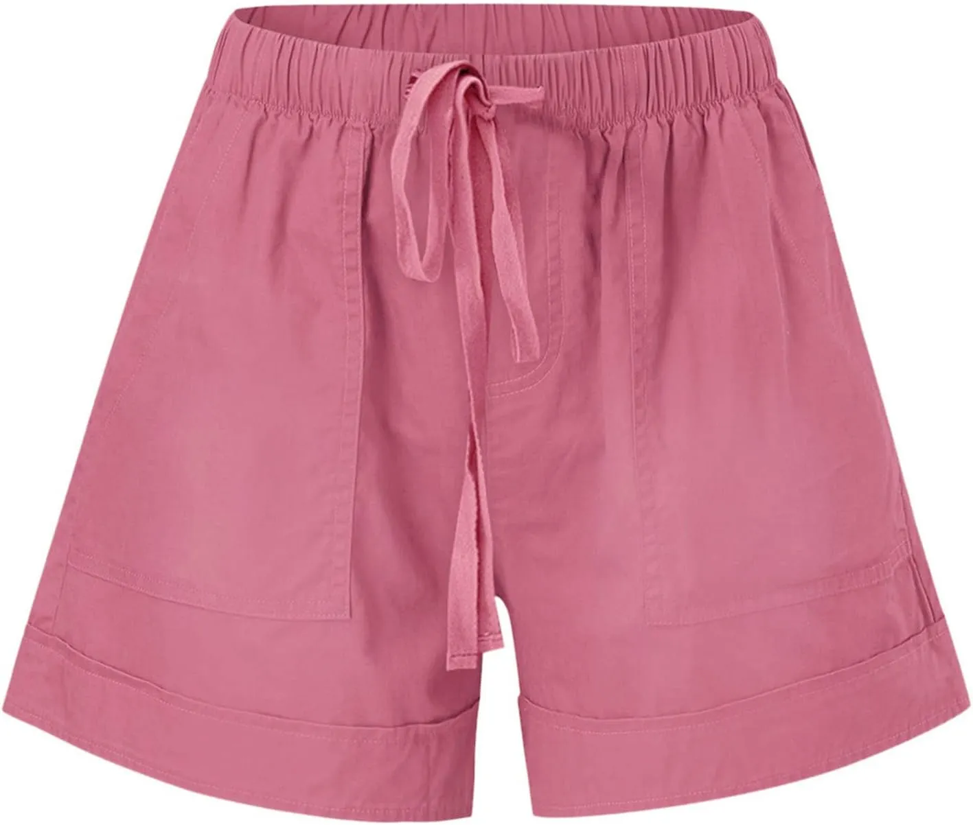 Shorts for Women 2024 Drawstring High Waisted Summer Bermuda Shorts Soft Trendy Lounge Shorts Beach Vacation Shorts