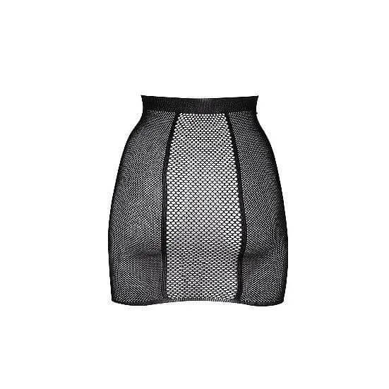 Shots Le Desir High-Waist Fishnet Skirt Black