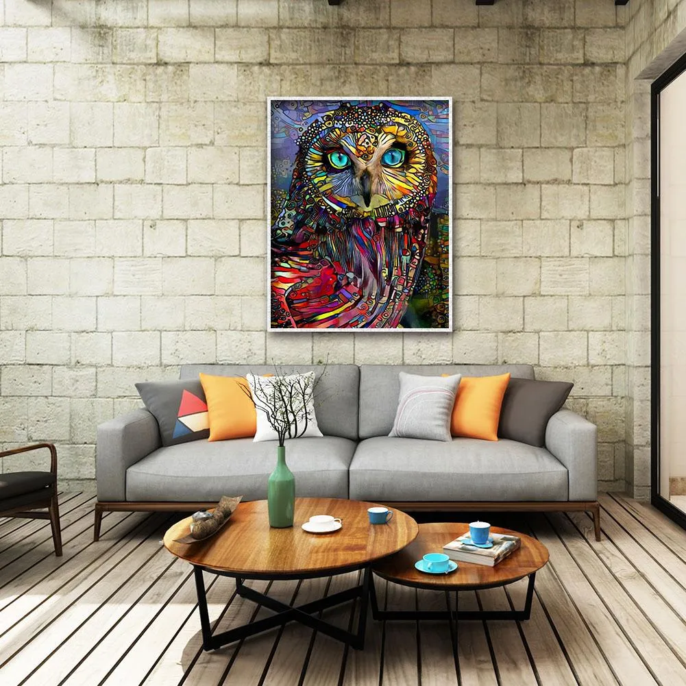 Splicing Owl - Full Round Diamond - 30x40CM