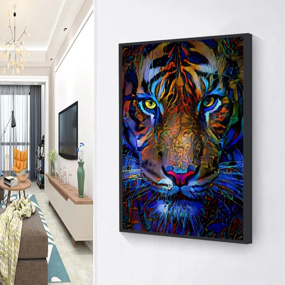 Splicing Tiger - Full Round Diamond - 30x40CM