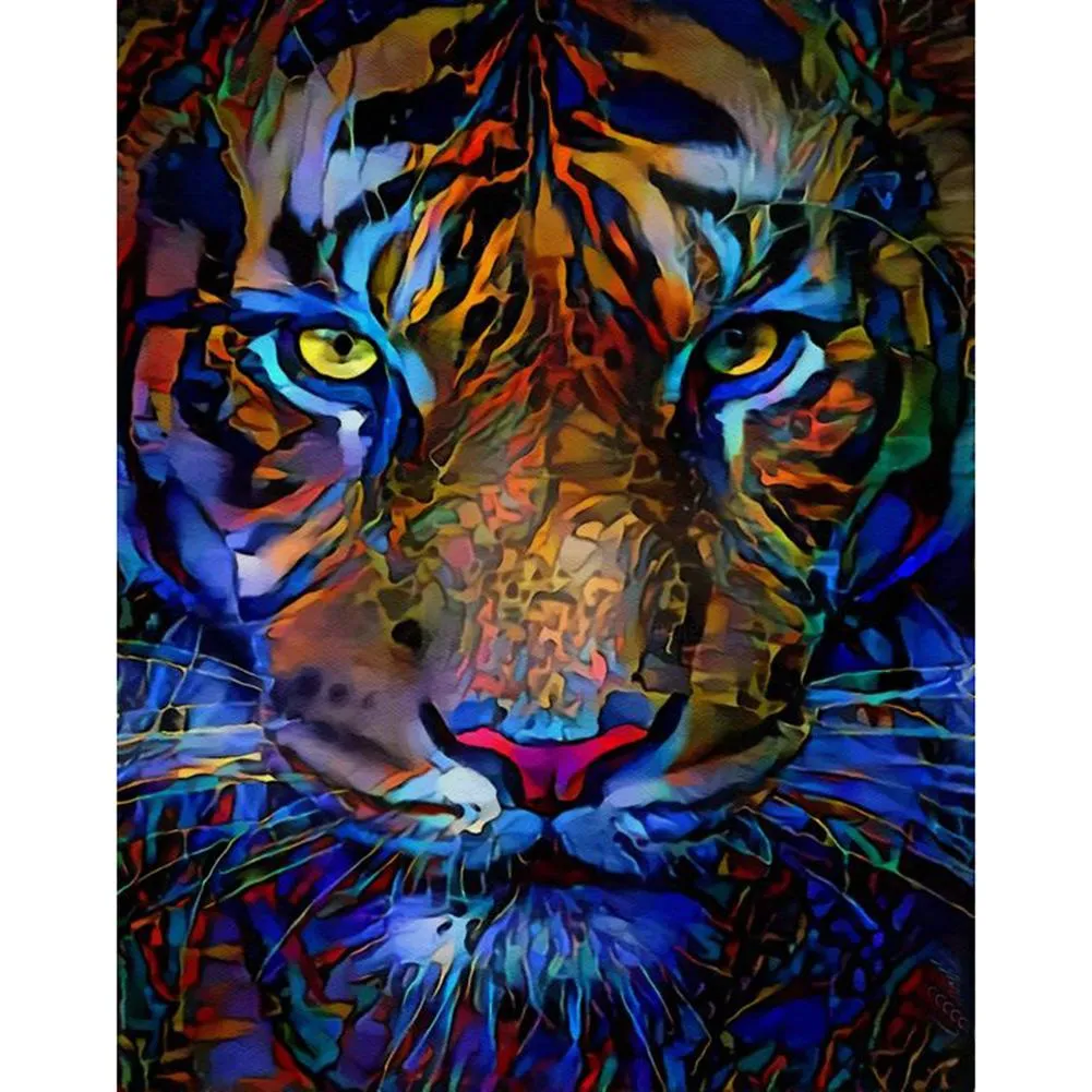 Splicing Tiger - Full Round Diamond - 30x40CM