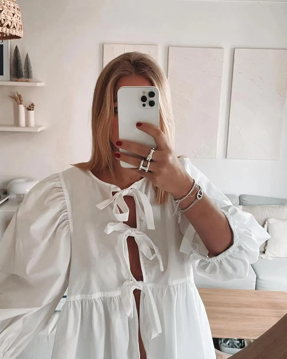 Tie Front Top Blouse Peplum Top Puff Sleeve Leopard Print Cheetah Print Bow Top Coquette Summer Trendy 2024