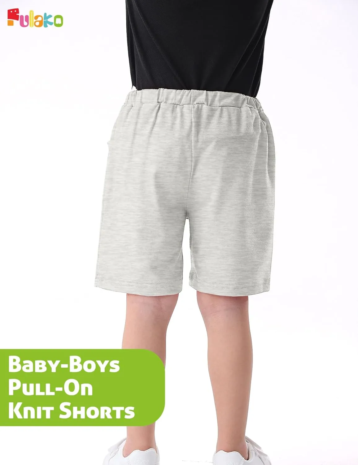 Toddler Boy Shorts 4Pack Athletic Shorts Baby Boys Casual Jogger Active Elastic Waistband Quick Dry Knit Shorts