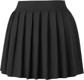 Women Sexy Pleated Mini Skirts Ruffle Club Y2k Role Play A-line Skater Skirt Casual Stretchy Uniform for Girls