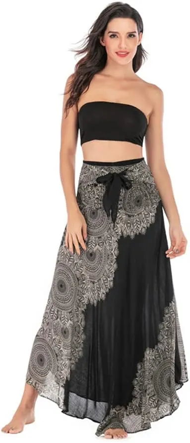 Womens Gypsy Skirt Boho Hippie Skirt Long Bohemian Maxi Summer Skirt