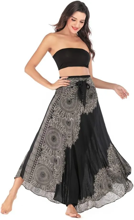 Womens Gypsy Skirt Boho Hippie Skirt Long Bohemian Maxi Summer Skirt