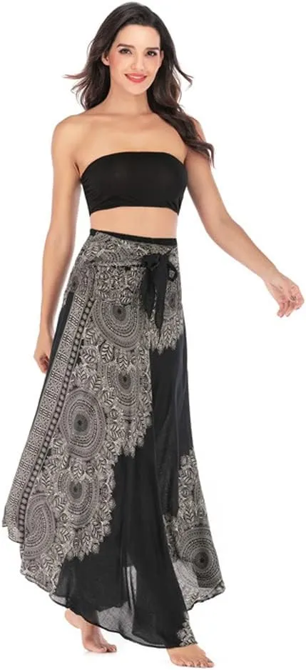 Womens Gypsy Skirt Boho Hippie Skirt Long Bohemian Maxi Summer Skirt