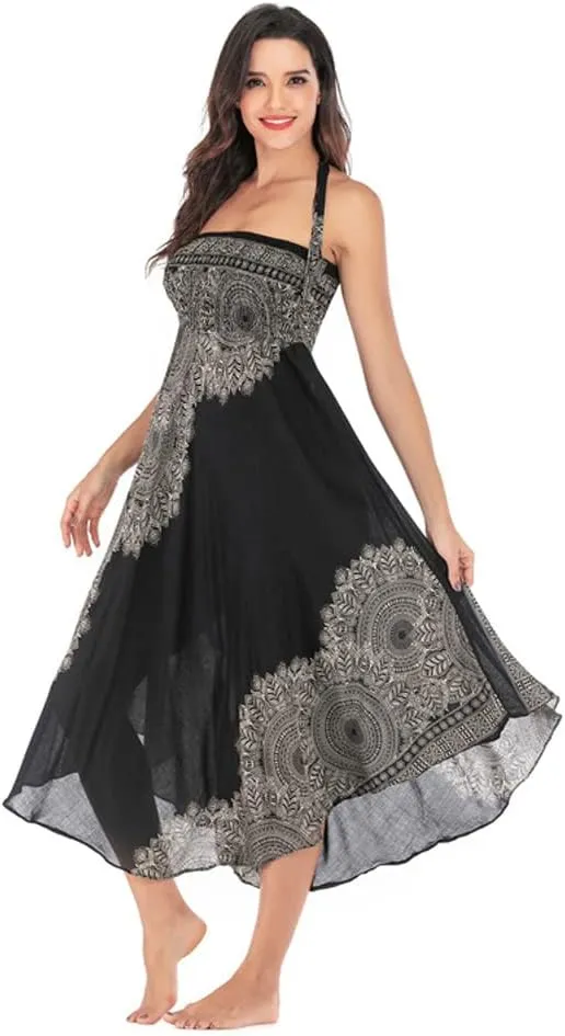 Womens Gypsy Skirt Boho Hippie Skirt Long Bohemian Maxi Summer Skirt