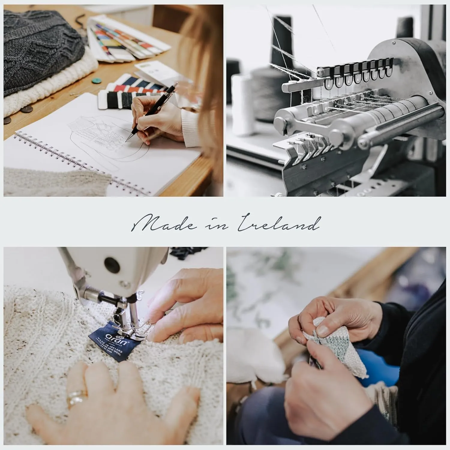 Women's Irish Cable Knit Poncho, 100% Supersoft Merino Wool, Made in Ireland, One Size, Aasleagh Falls