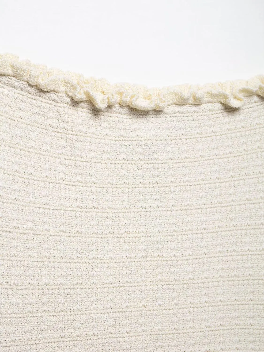 Women's Strapless Patchwork Top - Spring Fitted Non-Stretch Sleeveless Vest