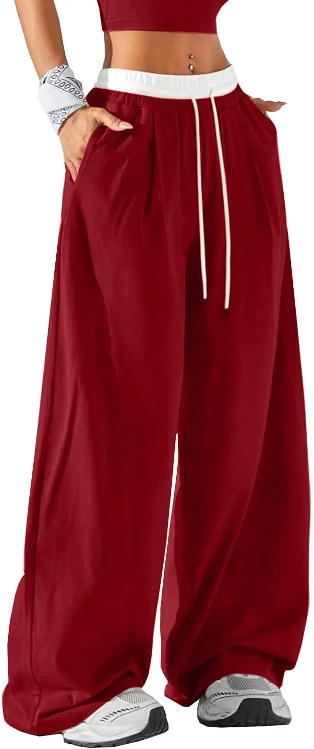 Womens Sweatpants Wide Leg Pants Casual Palazzo Flowy Trouser Woman High Waisted Loose Fit Lounge Pant Comfy 2025