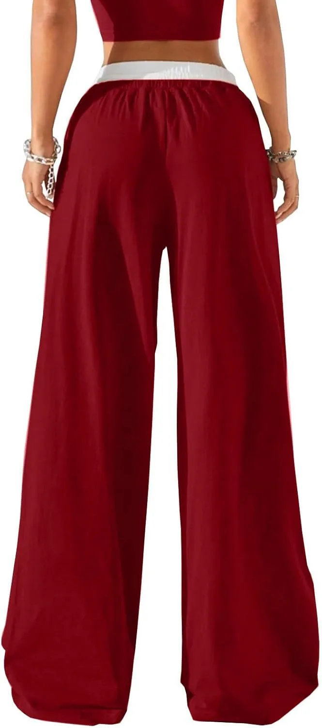 Womens Sweatpants Wide Leg Pants Casual Palazzo Flowy Trouser Woman High Waisted Loose Fit Lounge Pant Comfy 2025