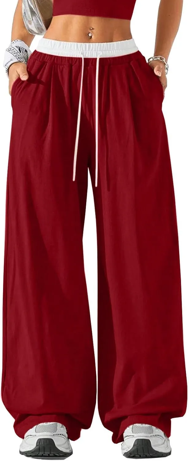 Womens Sweatpants Wide Leg Pants Casual Palazzo Flowy Trouser Woman High Waisted Loose Fit Lounge Pant Comfy 2025